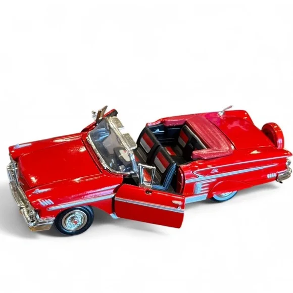 Vintage 1958‎ Chevrolet Impala Model Car 1:24 Scale Red Convertible Testors Easy - Picture 10 of 12